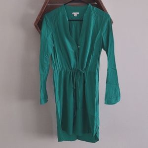 Gap emerald green long sleeve dress (XS)